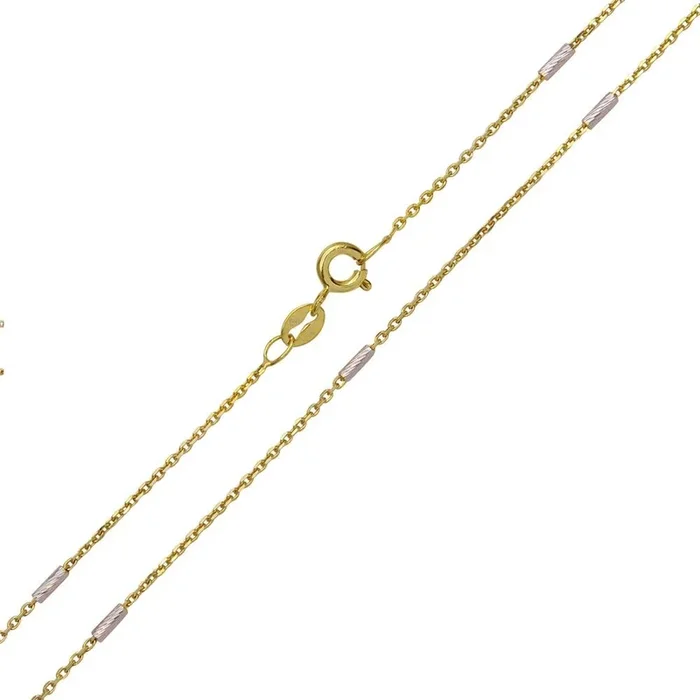 Silver Gold Plated Rolo Slash Tube Link Chains 1.3mm – CH372 GP
