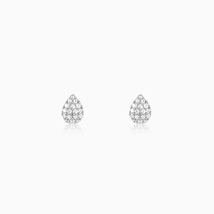 Silver Graceful Pear Earrings