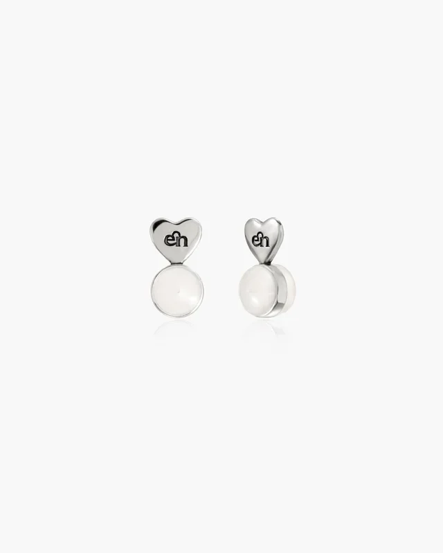 Silver Heart-shaped Earring Back Lifters