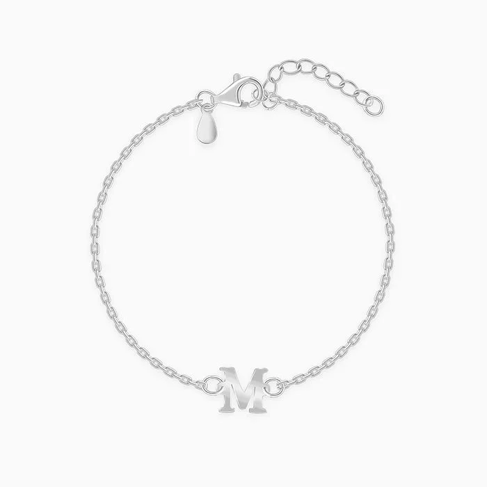 Silver Personalised Initial Kids Bracelet (2 – 8 Years)