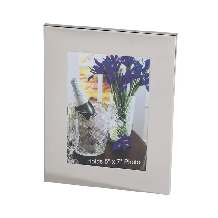 Silver-Plated Wide Border Picture Frame 5×7