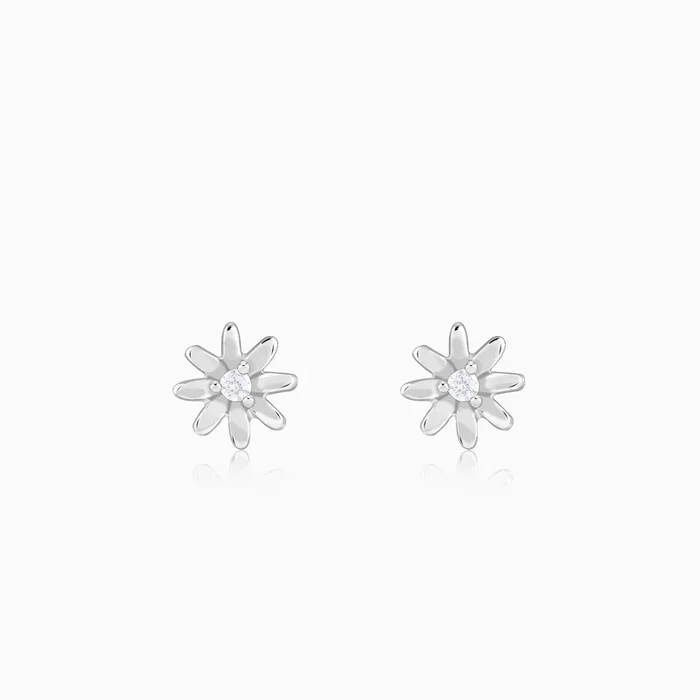 Silver Posy Earrings