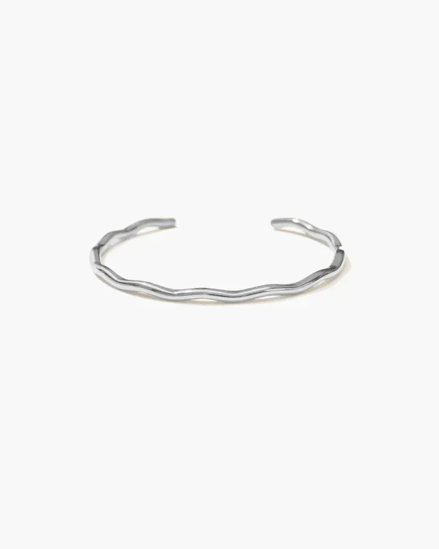 Silver Wave Bangle
