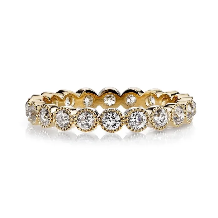 Single Stone 18K Yellow Gold Small Gabby Band