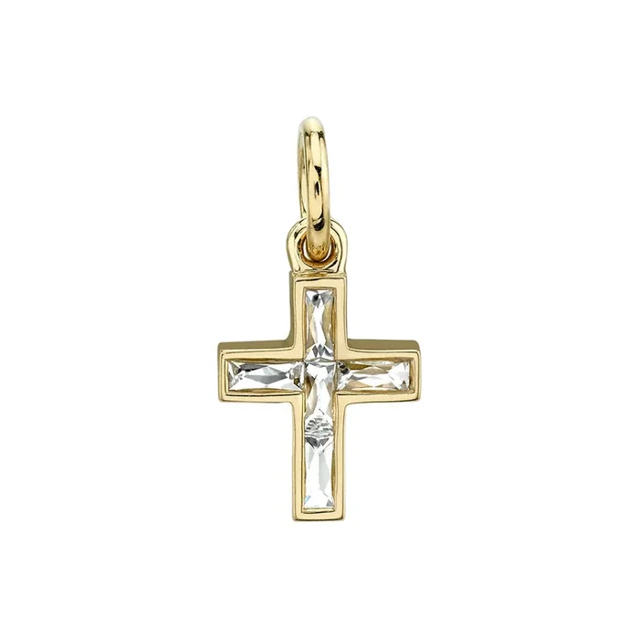 Single Stone Mini French Cut Carmela Cross