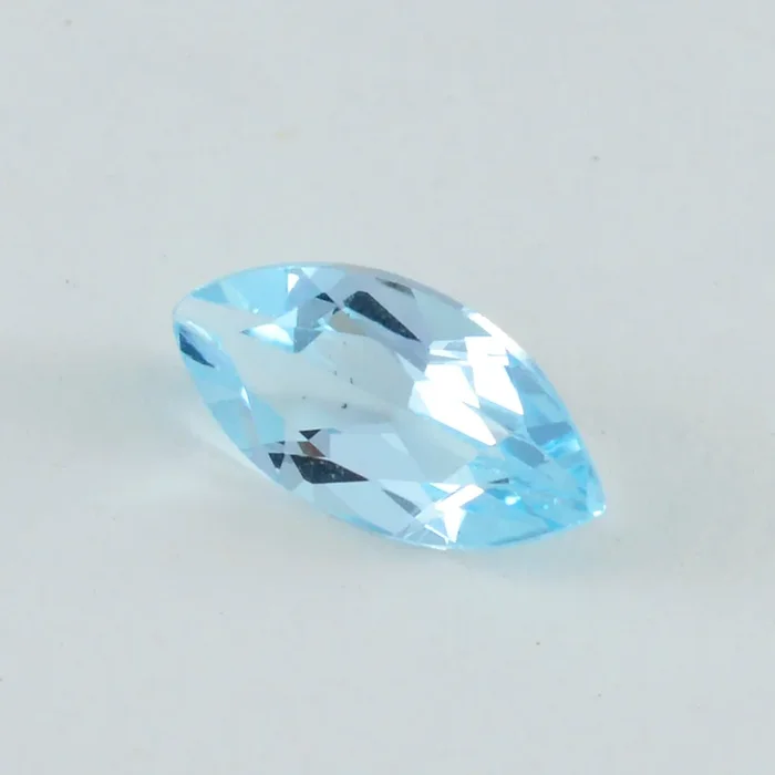 Sky Blue Topaz 1PC Chunky 10×20 MM Marquise Faceted Blue Brilliant Semi Precious Loose Gems
