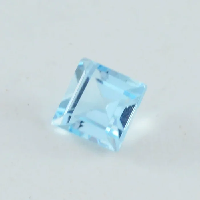 Sky Blue Topaz 1PC Chunky 16×16 MM Square Faceted Blue Pure Semi Precious Loose Gemstones