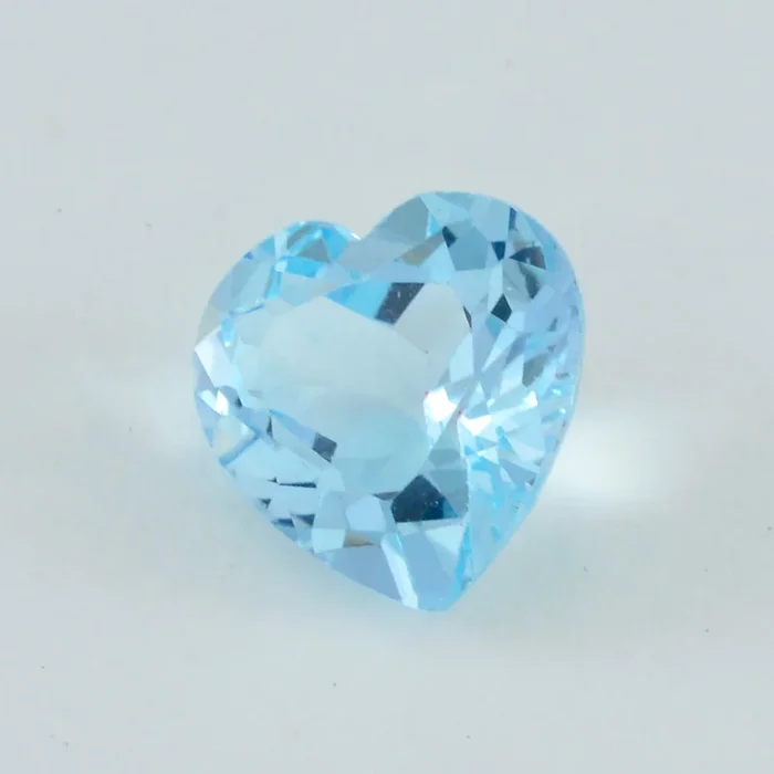 Sky Blue Topaz 1PC Large 11×11 MM Heart Faceted Blue Fine Semi Precious Loose Gemstone