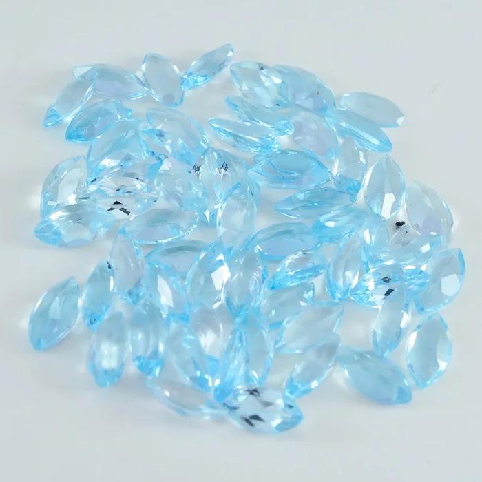 Sky Blue Topaz 1PC Small 6×12 MM Marquise Faceted Blue Superior Semi Precious Loose Gemstone