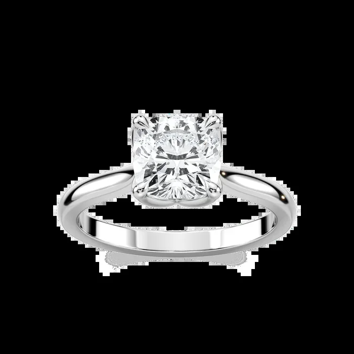 Skye Cushion Lab Grown Diamond Cathedral Tulip Solitaire Engagement Ring