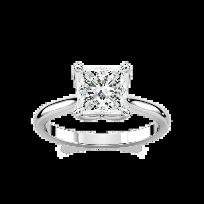 Skye Princess Lab Grown Diamond Cathedral Tulip Solitaire Engagement Ring