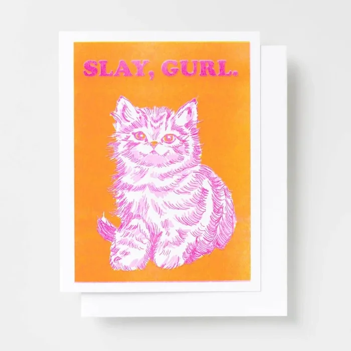 Slay, Gurl – Risograph Card