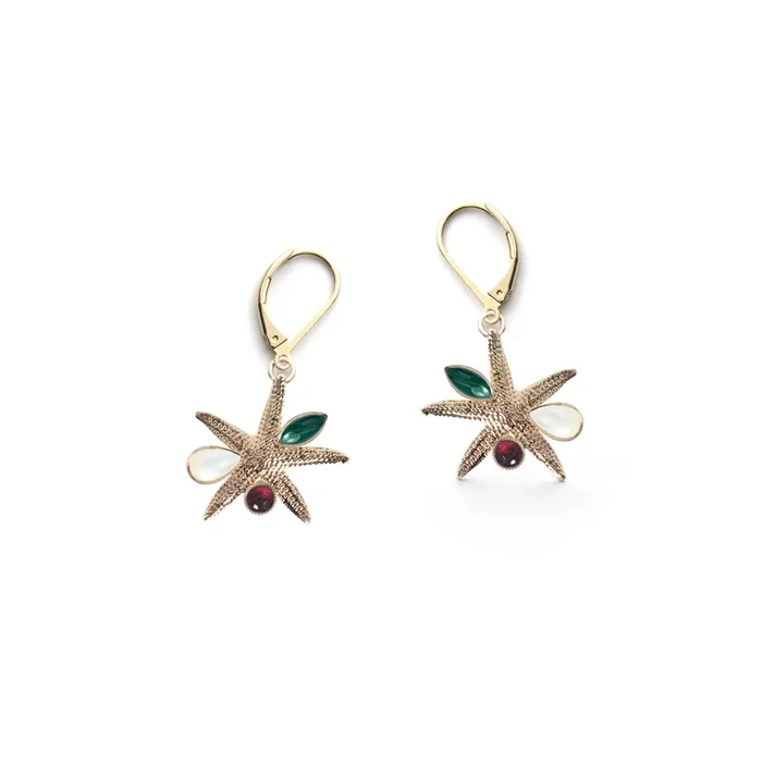 Sleeper earrings – Sea stone