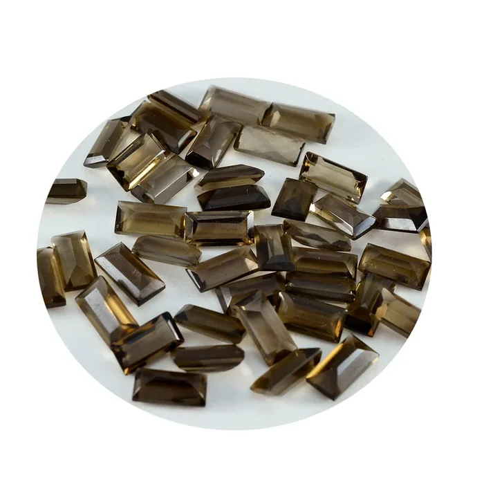 Smoky Quartz 10PC Tiny 2×4 MM Baguette Faceted Brown Fine Semi Precious Gems