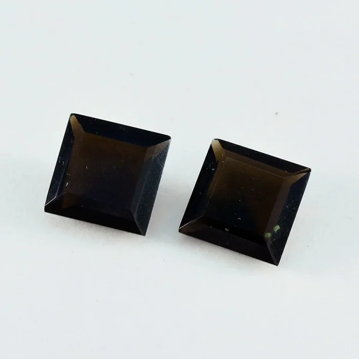 Smoky Quartz 1PC Chunky 16×16 MM Square Faceted Brown Pure Semi Precious Loose Gems