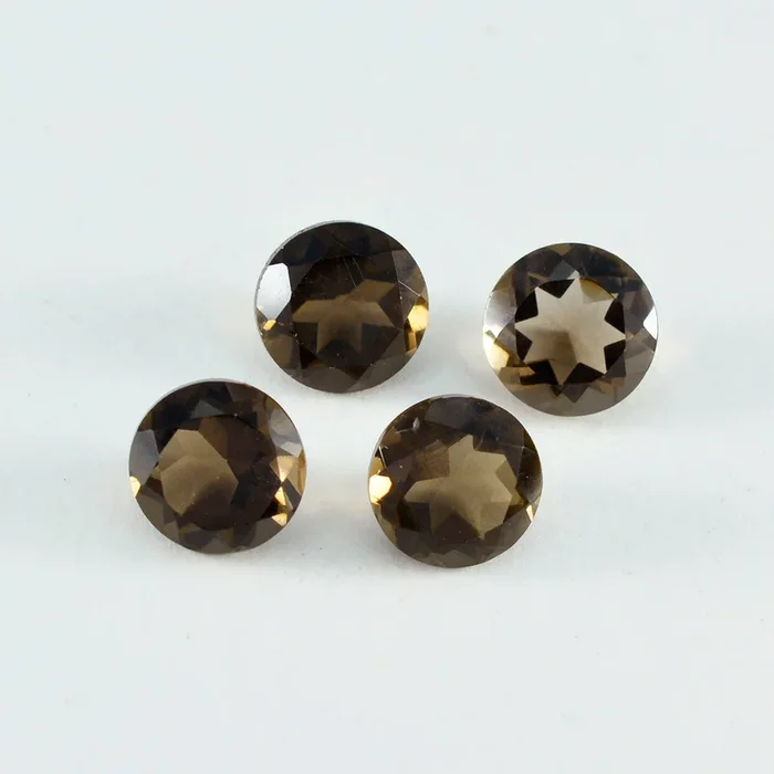 Smoky Quartz 1PC Large 11×11 MM Round Faceted Brown Fine Semi Precious Gems