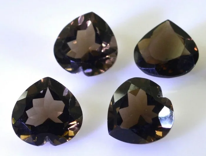 Smoky Quartz 1PC Large 12×12 MM Heart Faceted Brown High-Quality Semi Precious Loose Gems