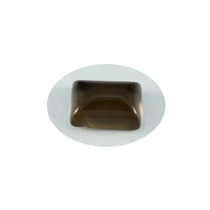 Smoky Quartz 1PC Medium 8×10 MM Emerald Cabochon Brown Genuine semi Precious Precious Gemstone
