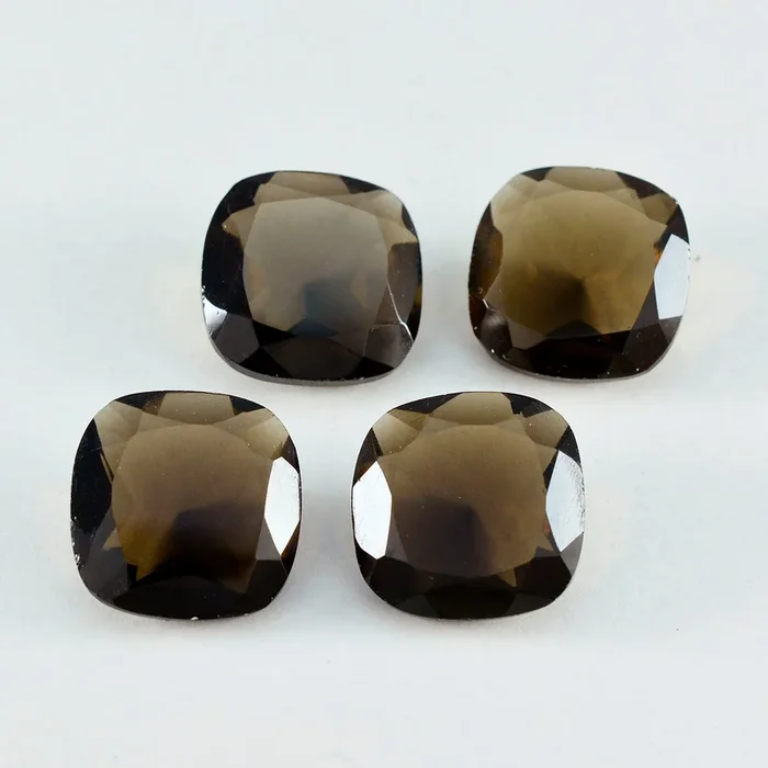 Smoky Quartz 1PC Medium 9×9 MM Cushion Faceted Brown Lustrous Semi Precious Loose Gemstone