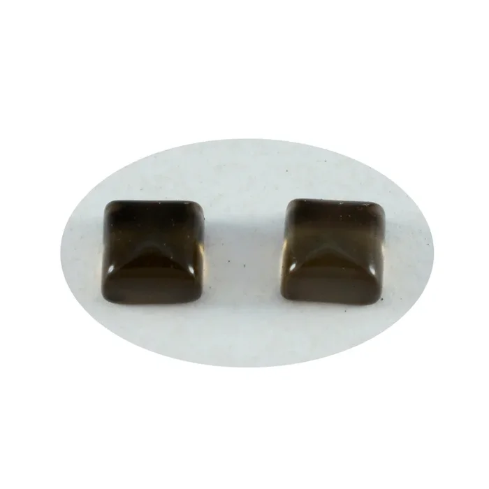 Smoky Quartz 1PC Medium 9×9 MM Square Cabochon Brown Fine semi Precious Semi Precious Gemstone