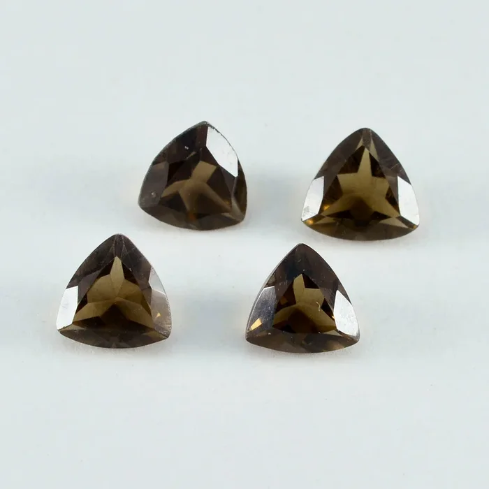 Smoky Quartz 1PC Small 7×7 MM Triangle Faceted Brown Splendid Semi Precious Gems