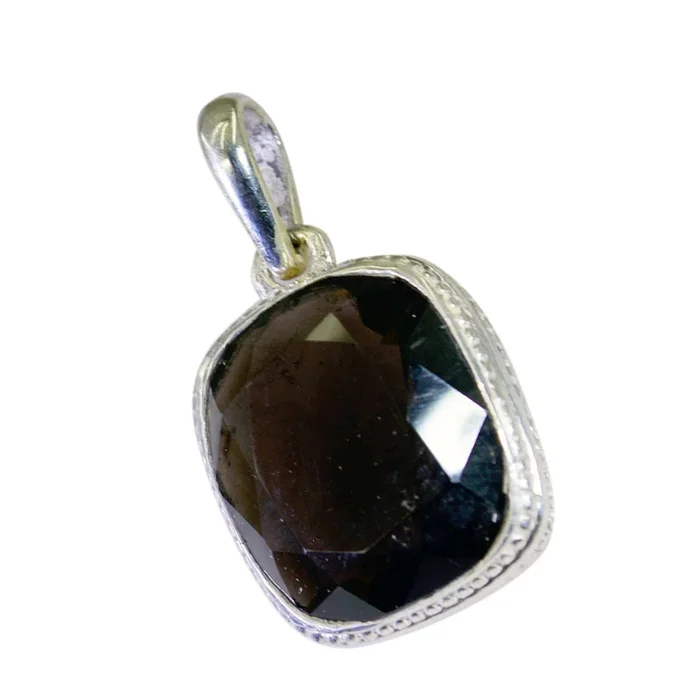 Smoky Quartz Featherlight Spanish 92.5 Silver Solitaire Bella Sophisticated Brown Pendant Jewellery