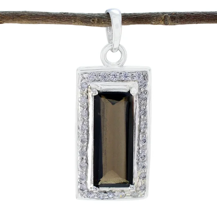 smoky quartz Versatile Indian Silver multiple Ananya Modern Brown Pendant Jewelry