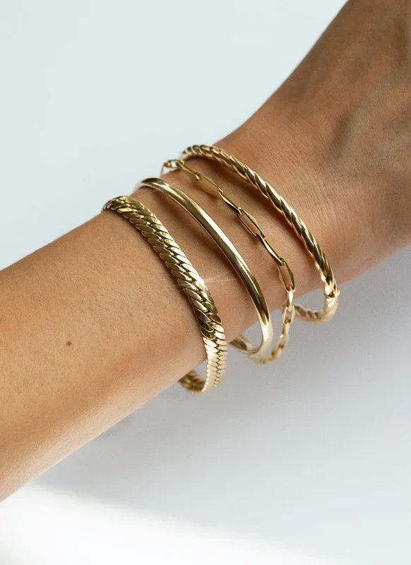 Snake 6.5mm bracelet 14k gold