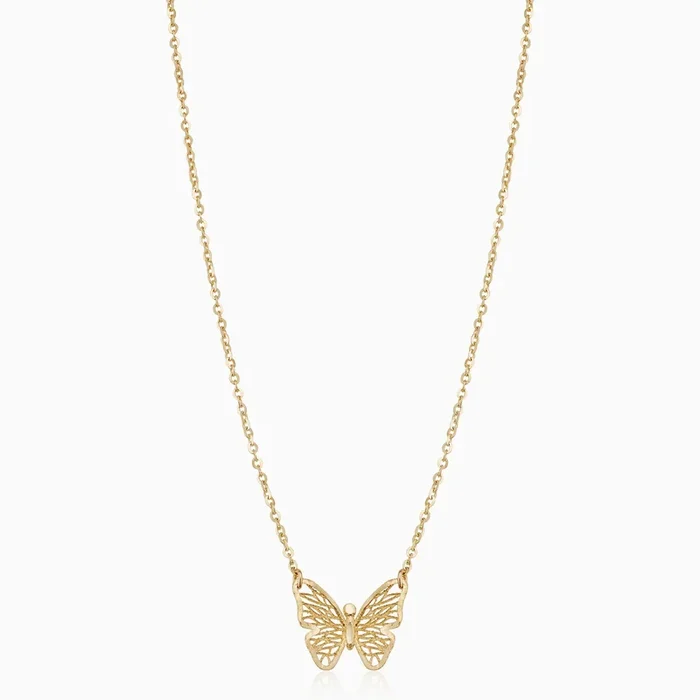 Social Butterfly Pendant Necklace