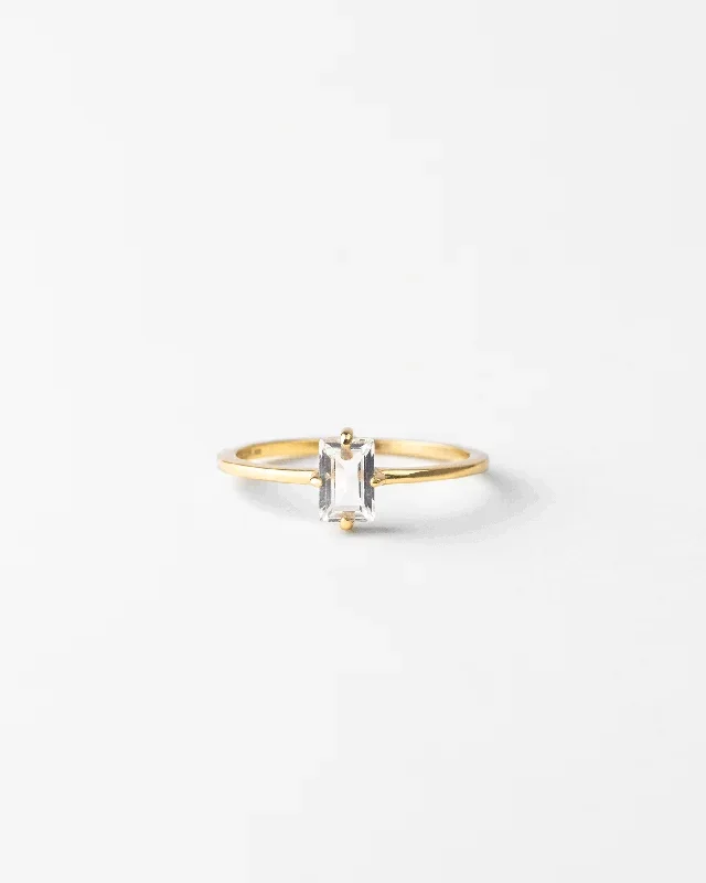 Solid Gold Grand Baguette Ring