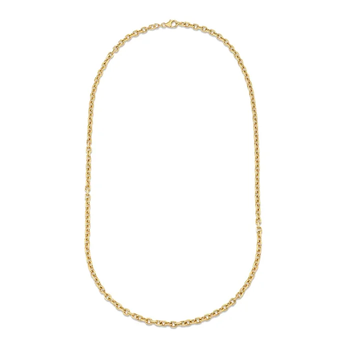 SOLID GOLD HAMMERED CHAIN
