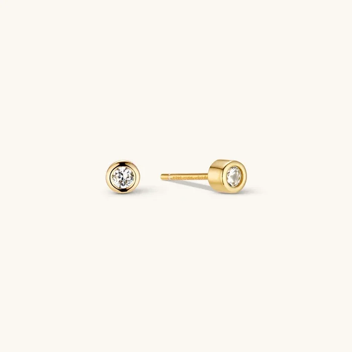 Sphere Pave Studs In Gold