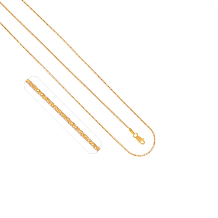 Spike 16″ Two tone Chain in 22K Gold