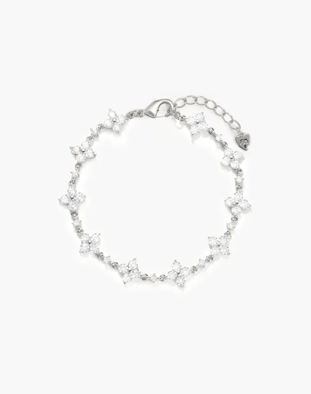 Srebrna bransoletka Sparkle Clover