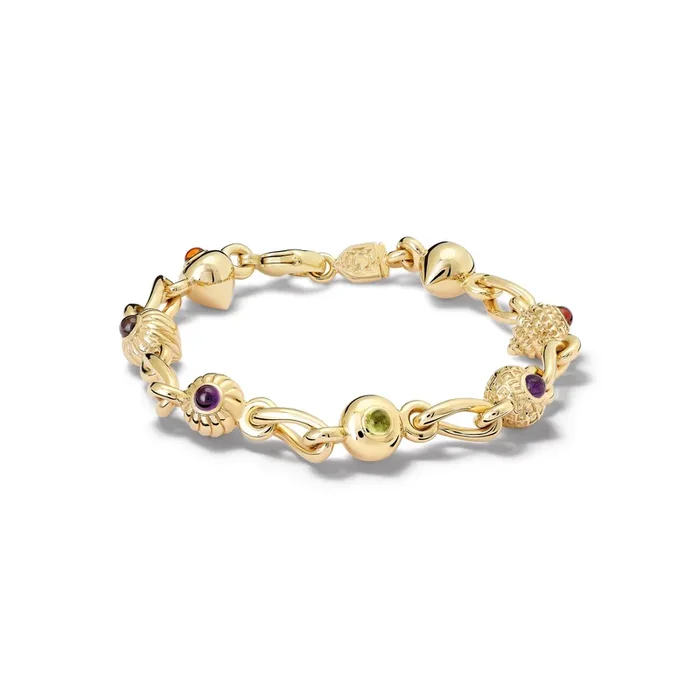 St Basil’s Bracelet Yellow Gold – Garnet, Amethyst, Peridot, Citrine
