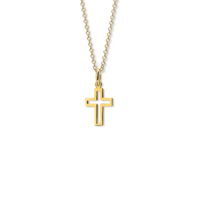 St Thomas Small Cross Pendant Yellow Gold