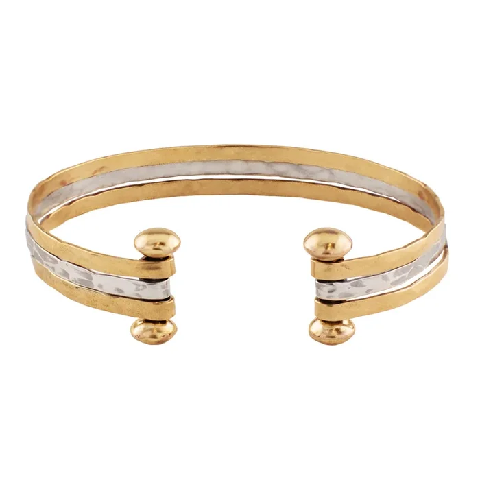 Stacked Strands Cuff – Bronze – 3 Strands
