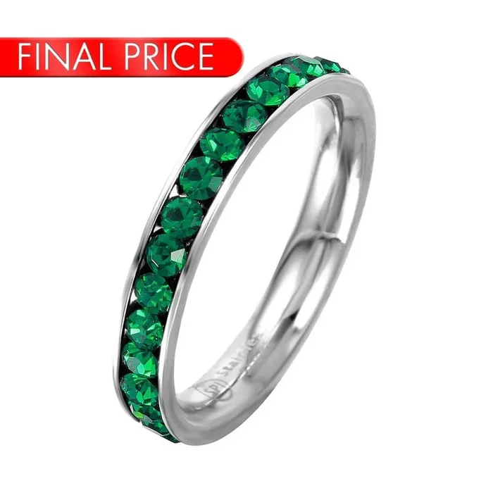 Stainless Steel CZ Eternity Band May – SSR15MAY