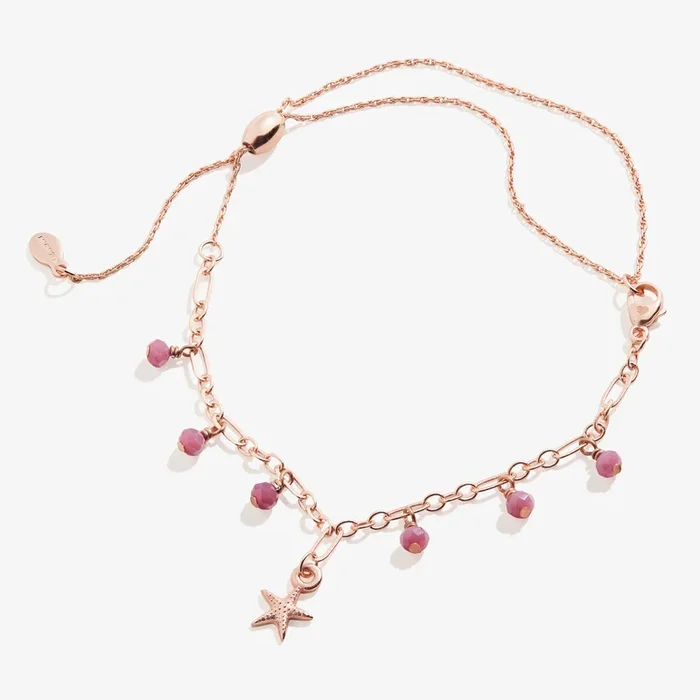 Starfish Beaded Pull Chain Anklet