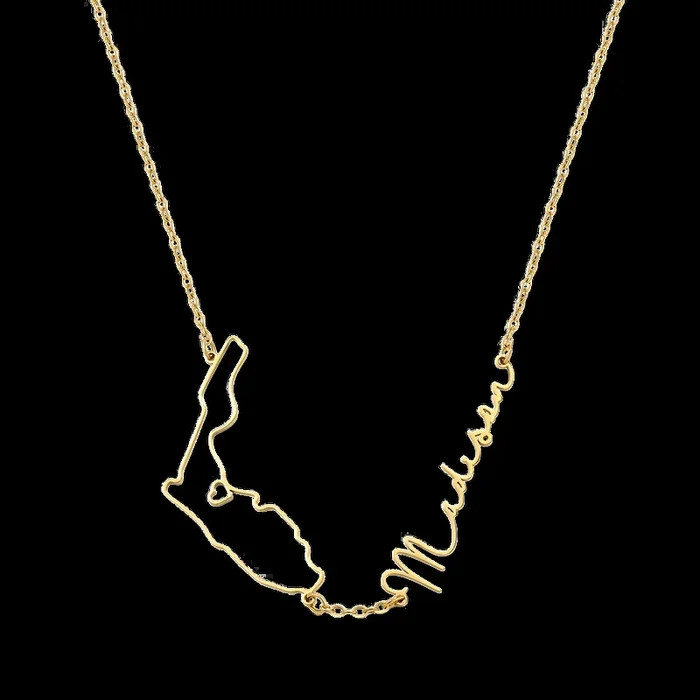 State Pride Name Necklace