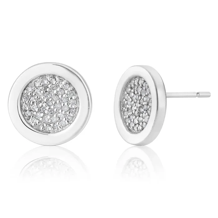 Sterling Silver 1/2 Carat Diamond & Earring Set