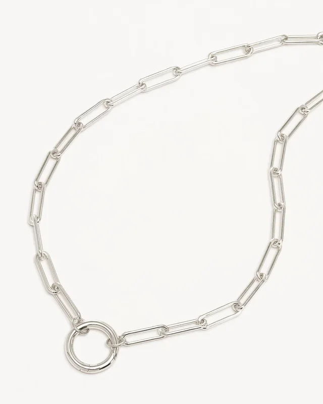 Sterling Silver 18″ With Love Annex Link Necklace
