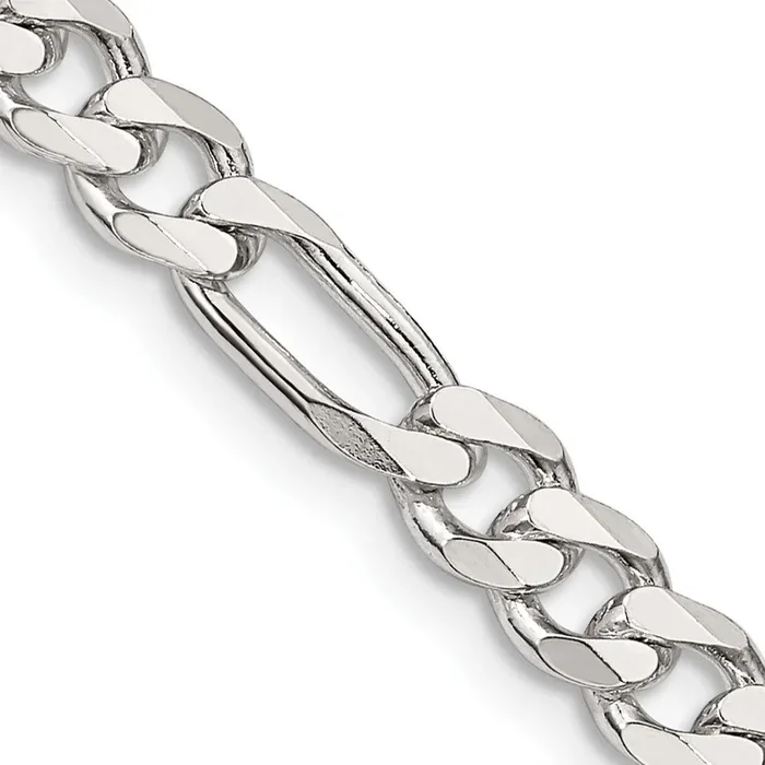 Sterling Silver 20-inch 5.5MM Lobster Clasp Figaro Chain