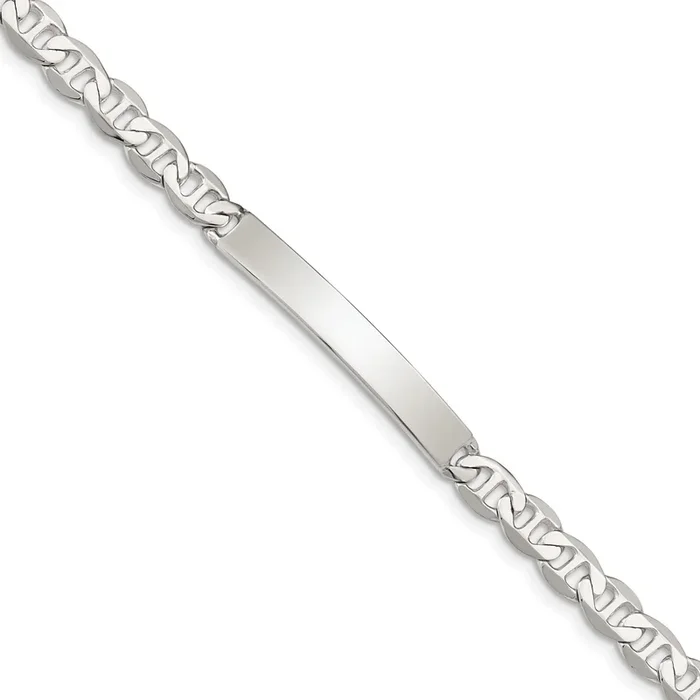 Sterling Silver 8-inch 5MM Lobster Clasp Anchor Link ID Bracelet