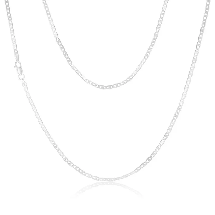 Sterling Silver Anchor 50 Gauge 55cm Chain