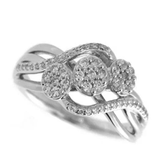 Sterling Silver and White Sapphire Ring