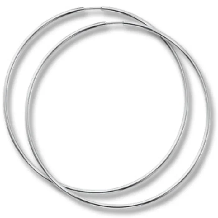 Sterling Silver Endless Wire Hoop Earrings