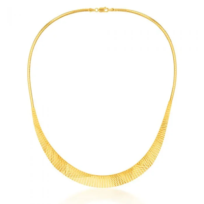 Sterling Silver Gold Plated Grad Cleopatra Dune 43cm Chain