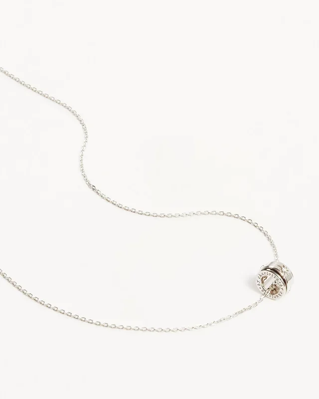 Sterling Silver I Am Loved Spinning Meditation Necklace