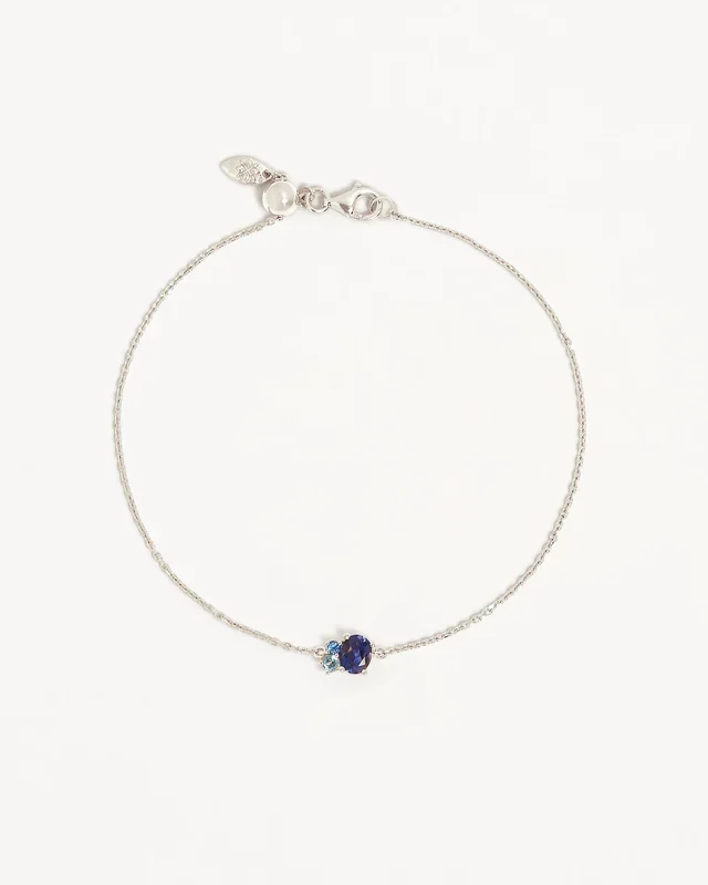 Sterling Silver Kindred Birthstone Bracelet – September